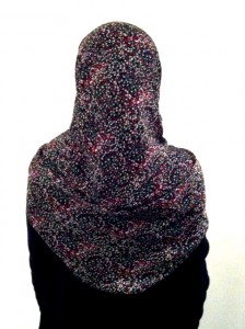 Midnight Bloom Hijab Midnight Bloom Hijab Style - Back