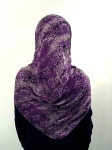 Purple Python Hijab Purple Python Hijab Style - Back